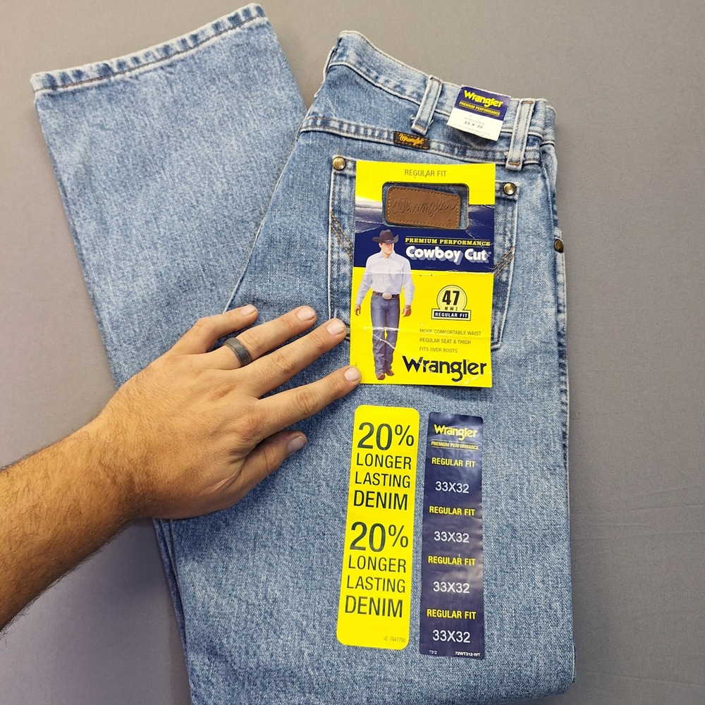 Wrangler Premium Performance Cowboy Cut 47MWZSW Regular Fit Jeans 33x32 Blue